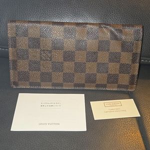 LV Damier Portefeuille Ebene Bi-Fiold Long Wallet #SP4140